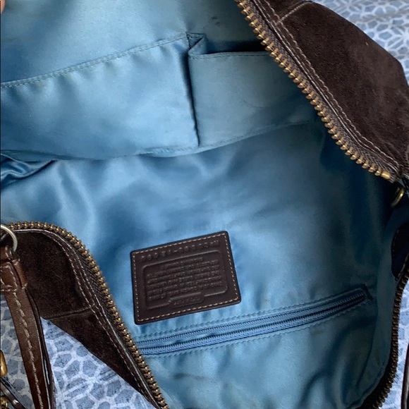 Brown suede coach purse - Picture 5 of 6